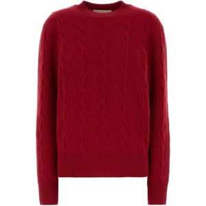 AMI Red Cable-Knit Sweater