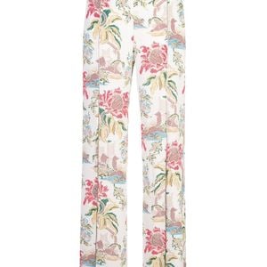 Pantalones anchos con motivo floral Peter Pilotto de color Blanco