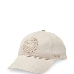Boss Natural Embroidered Logo Baseball Hat for men