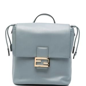 Mochila Con Placa Ff Fendi de color Azul
