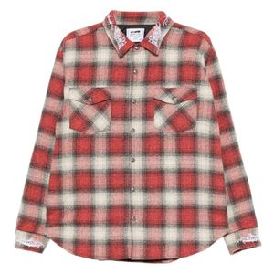 Warren Lotas Red Plaid Shirt Jacket for men