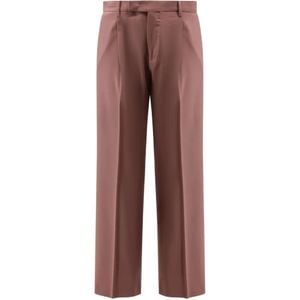 Germano 1952 Brown Berlin Fit Pleated Trousers for men