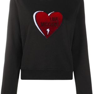 Love Moschino ハートパッチ スウェットシャツ ブラック