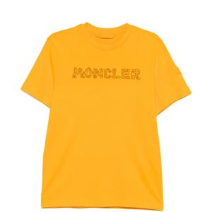 Moncler Yellow Logo T-Shirt for men