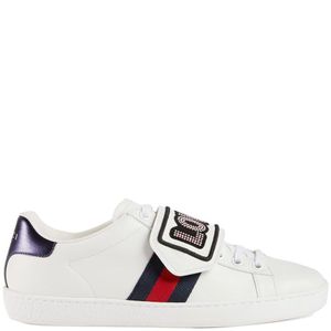 Gucci White Ace Sneaker With Removable Patches
