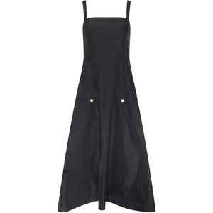 L'Agence White Ayela Pocket-Detail Midi Dress