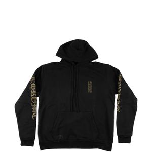 Chrome Hearts Black Vertical-Logo Hoodie for men