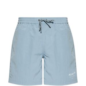 AllSaints Blue Undergrnd Drawstring Swim Shorts for men