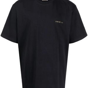 Buscemi Black Logo-Print Cotton T-Shirt for men