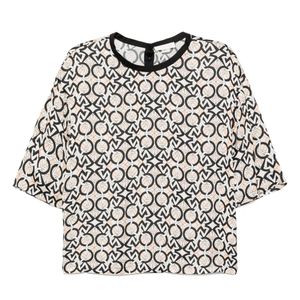 Zuhair Murad Natural Subtitle-Printed Charmeuse T-Shirt
