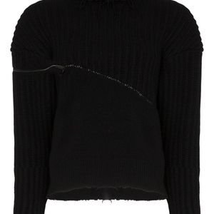 Unravel Project ジップディテール セーター ブラック