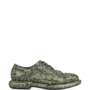 Clarks Green Snake-Effect Oxford Shoes for men