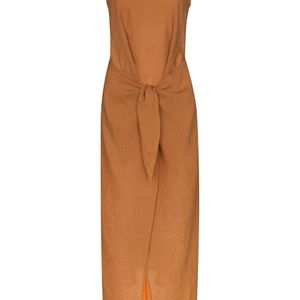 anemone-designer タイフロント ドレス オレンジ