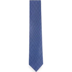 Brioni Blue Geometric-Pattern Tie for men