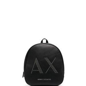 Armani Exchange ロゴ バックパック ブラック