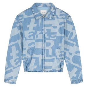 Arte' Blue Zip-Fastening Patterned Jacket for men