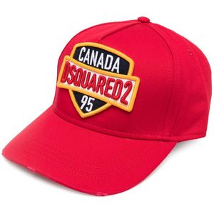 Cappello da baseball con applicazione di DSquared² in Rosso da Uomo
