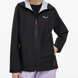 Salewa Black Hooded Zip Jacket