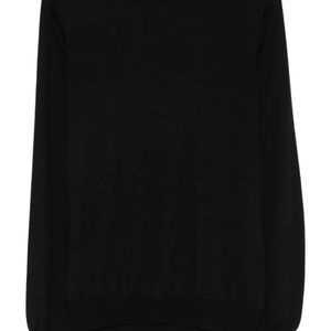 Tagliatore Black Fine-Knit Jumper for men