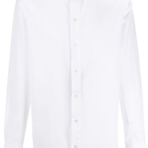 メンズ Giorgio Armani マンダリンカラー シャツ ホワイト