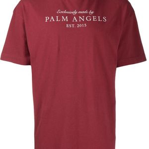 メンズ Palm Angels ロゴ Tシャツ レッド