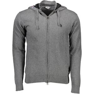 U.S. POLO ASSN. Grey Hoodie En Coton À Fermeture Zippée for men