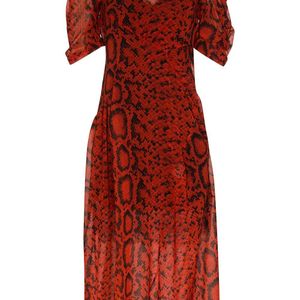 Robe mi-longue Franny imprimée Preen By Thornton Bregazzi en coloris Rouge