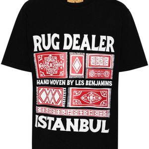 Les Benjamins Black X Market Rug Dealer Cotton T-Shirt for men
