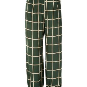 Pantalon à carreaux Adriana Degreas en coloris Vert