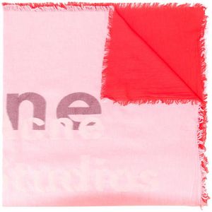 Acne ロゴ スカーフ ピンク