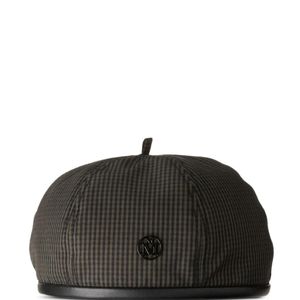 Maison Michel Black Checked Beret