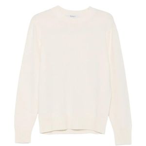 Kangra White Crew-Neck Ribbed-Trim Sweater for men