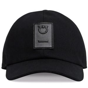Ferragamo Black Gancini-Patch Baseball Cap for men