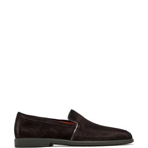 Santoni White Mocassins À Coutures Contrastantes for men