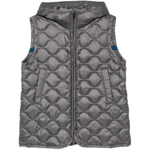 Luisa Cerano Grey Quilted Hooded Gilet