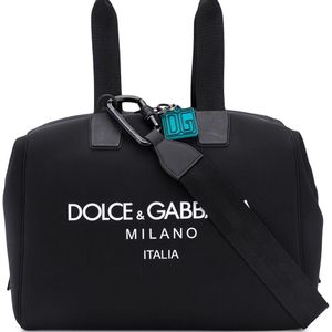 メンズ Dolce & Gabbana ロゴ ボストンバッグ ブラック