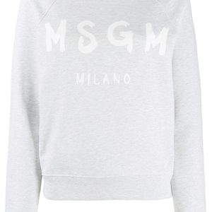 MSGM ロゴ スウェットシャツ ホワイト