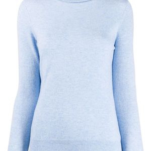 N.Peal Cashmere ポロカラー セーター ブルー