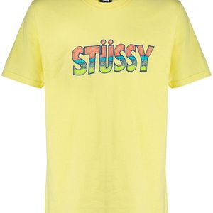 メンズ Stussy ロゴ Tシャツ イエロー