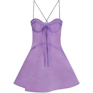 David Koma Purple Mini Dress
