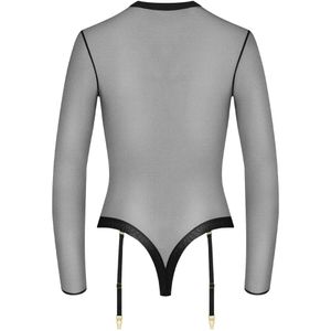 Maison Close Black Corps À Corps Long-Sleeve Bodysuit