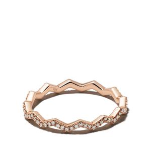 Astley Clarke Varro Honeycomb Ring in het Metallic