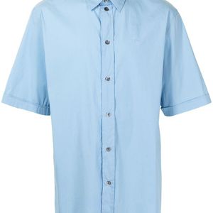 メンズ Emporio Armani ロゴ ショートスリーブシャツ ブルー