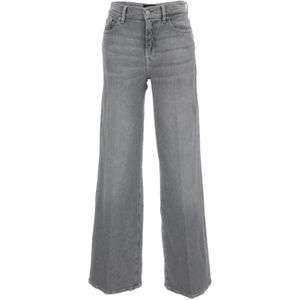 7 For All Mankind Grey Luxe Vintage Wide-Leg Jeans