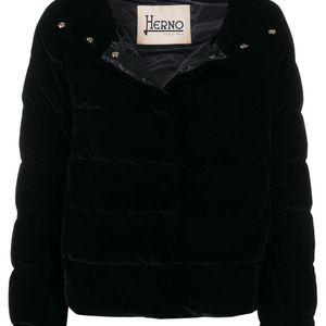 Herno スタンドカラーパデッドジャケット ブラック