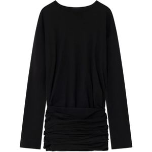 GIMAGUAS Black Ashley Knotted-Detail Mini Dress