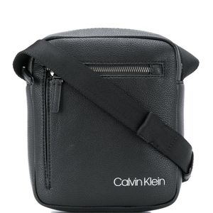 Sacoche zippée à logo Calvin Klein pour homme en coloris Noir