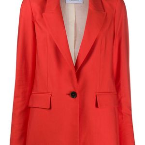 Erika Cavallini Semi Couture Orange Blazer mit kastigem Schnitt