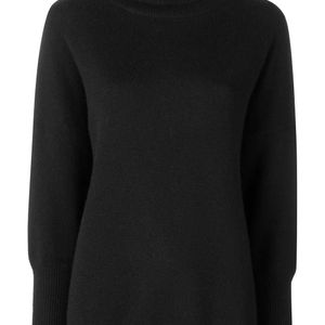 Chinti & Parker Black Relaxed Cashmere Polo