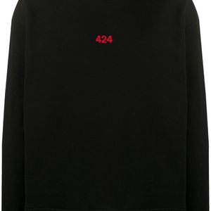 メンズ 424 ロゴ スウェットシャツ ブラック